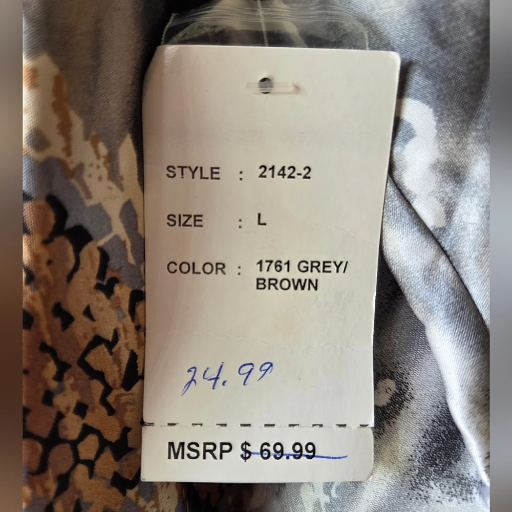 Madison Paige Blouse Size L New With Tags Snake Print - Picture 7 of 8